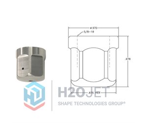 IDNN - HP (Integral Diamond Nozzle Nut) .006, #201204-06
