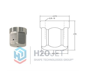 IDNN - HP (Integral Diamond Nozzle Nut) .007, #201204-07